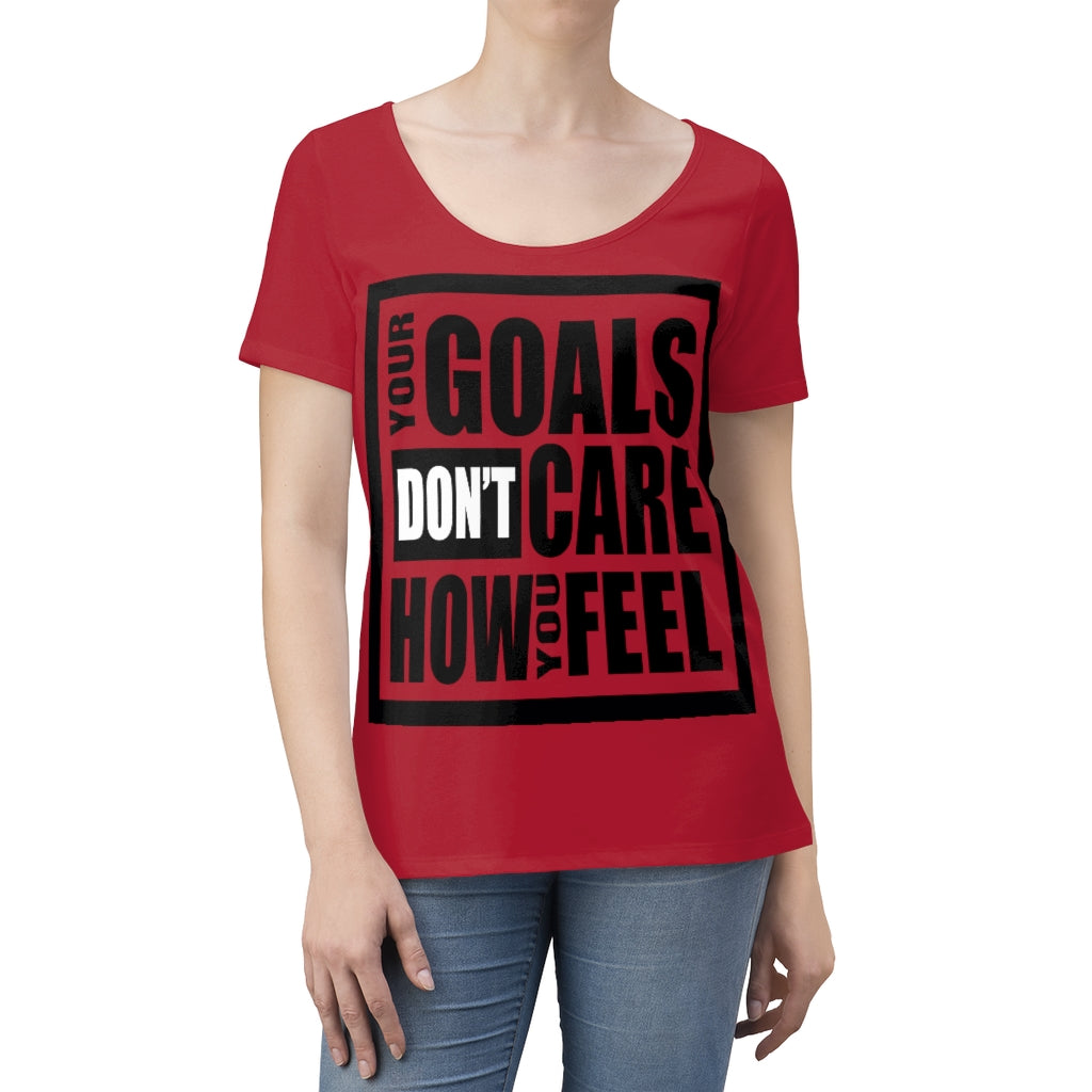 Goals Don’t Care (Women's Scoop Neck Short Sleeve)