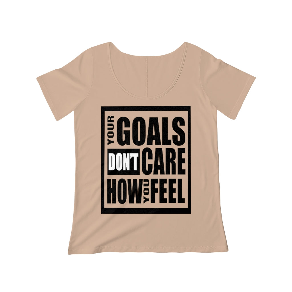Goals Don’t Care (Women's Scoop Neck Short Sleeve)