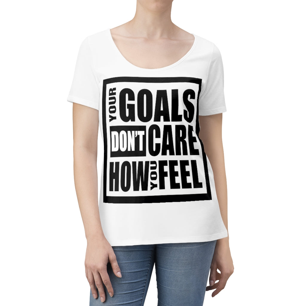 Goals Don’t Care (Women's Scoop Neck Short Sleeve)