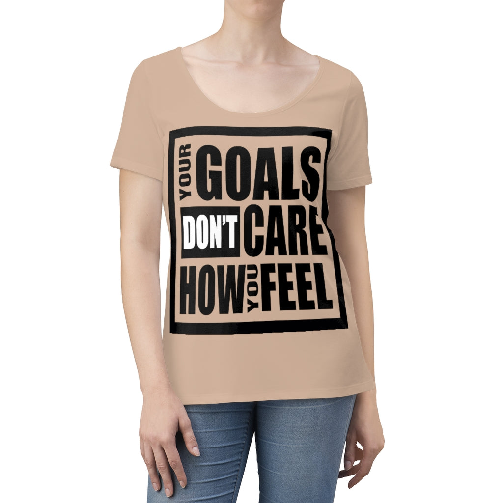 Goals Don’t Care (Women's Scoop Neck Short Sleeve)