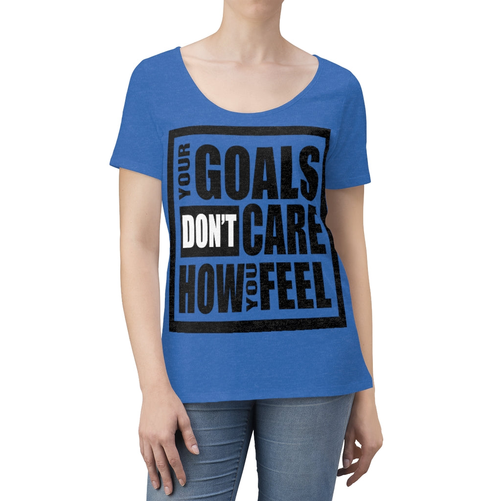 Goals Don’t Care (Women's Scoop Neck Short Sleeve)
