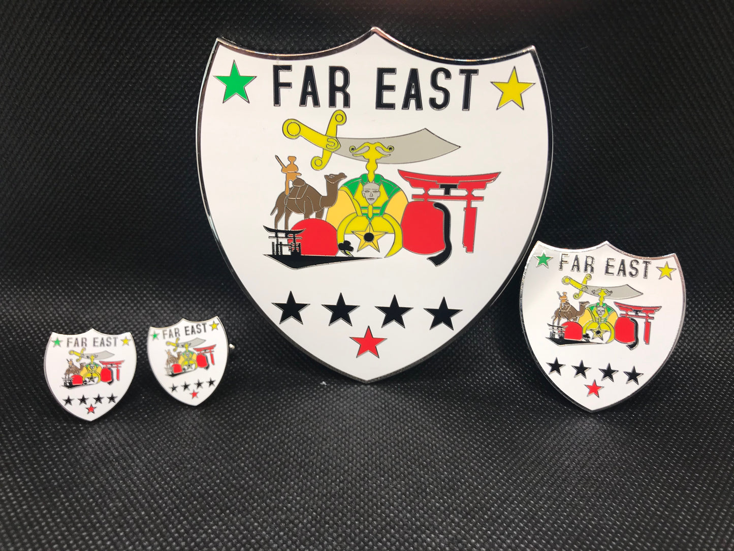 FarEast Cufflink/Lapel Pin/Car Decal Set