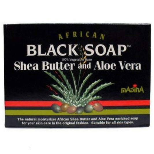 Madina African Black Soap Shea Butter and Aloe Vera