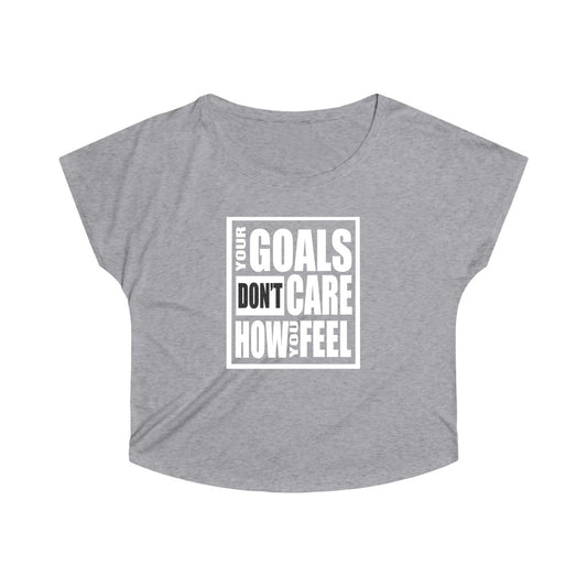 “Goals Dont Care” (Black) Women's Scoop Neck T-shirt