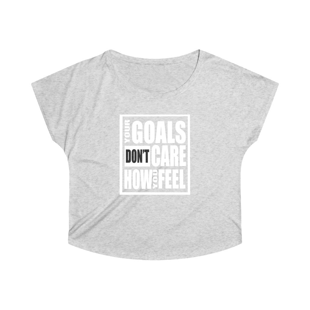 “Goals Dont Care” (Black) Women's Scoop Neck T-shirt