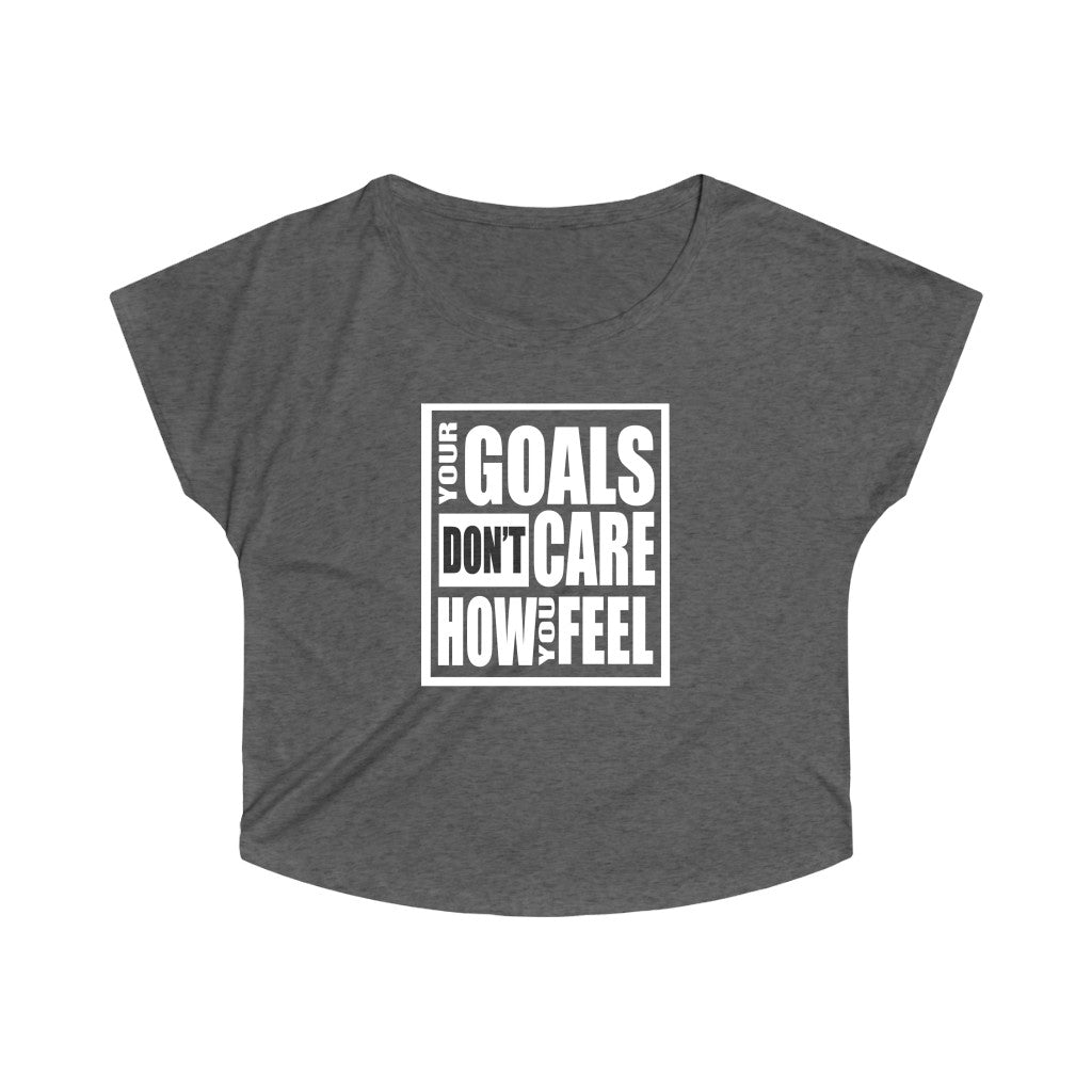 “Goals Dont Care” (Black) Women's Scoop Neck T-shirt